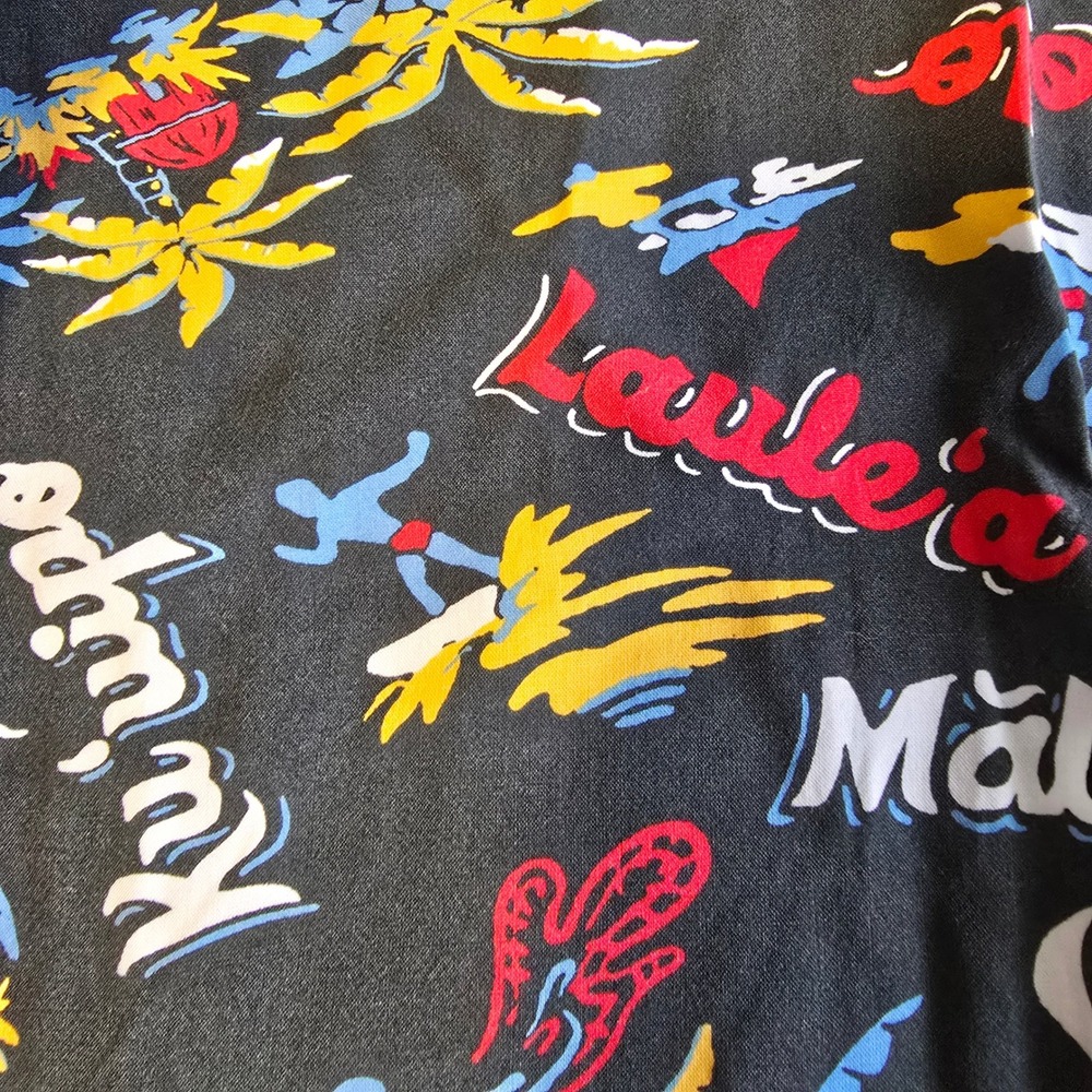 Levi Strauss & Co Denim Jacket Aloha Print Lined Blue Medium Wash Trucker - Picture 14 of 16